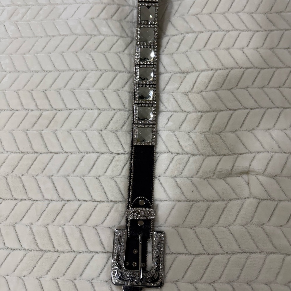 Black and Silver Studded Belt